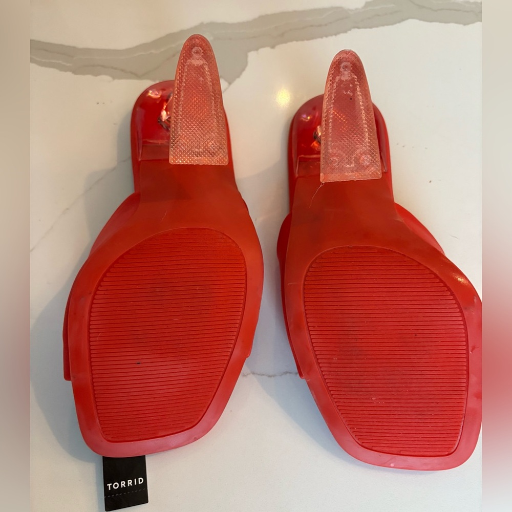 TORRID Lucite Flare Heel Sandal - Picture 9 of 11